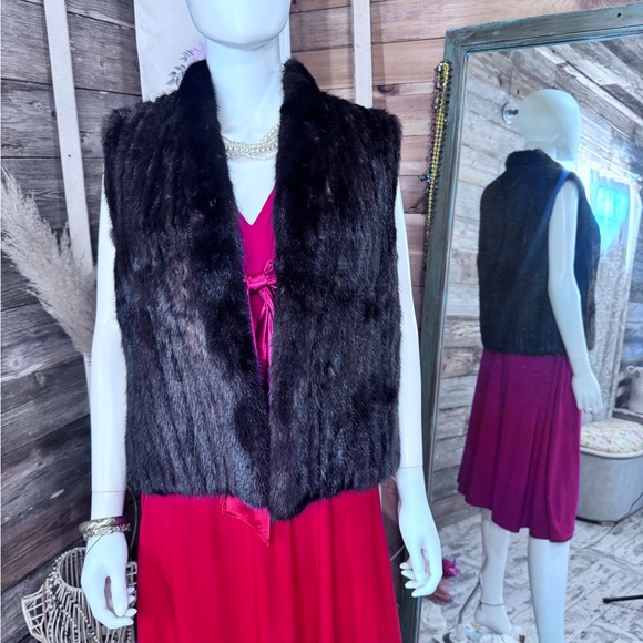 Vintage Open Front Mink Vest Jungerkes’ Furs Shreveport, LA Handmade 💗 - Picture 9 of 11